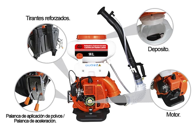 atomizador motor de gasolina, dispersor motor de gasolina, dispersador motor de gasolina, rociador motor de gasolina, fumigador