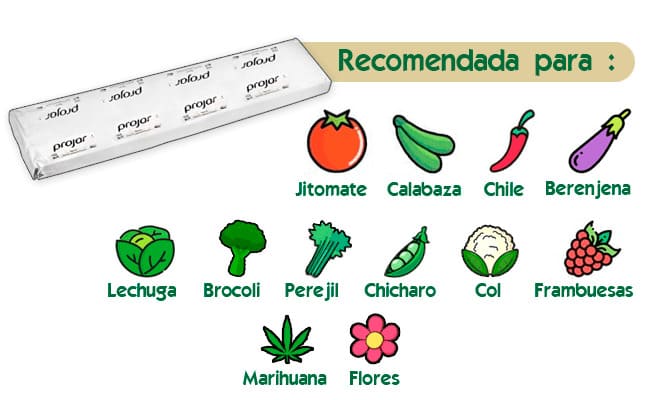 cultivos recomendados para boli o slab de fibra de coco projar de 1 metro de largo