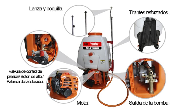 esparcidor a gasolina, rociador a gasolina, dispersor a gasolina, dispensador a gasolina