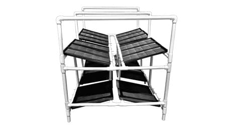 rack o anackel mueble estante para charolas o bandejas de fvh forraje verde hidroponico pastos hidroponicos de plastico pvc armable 