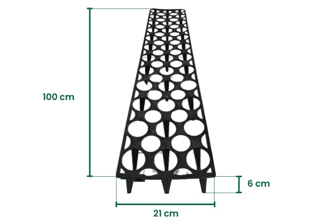 Spacer para Bolí o Slab de 1 metro de largo de plástico rígido medidas y separación del piso