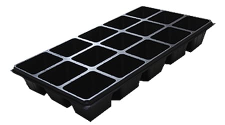 Charola para germinar de 15 Cavidades Cuadradas