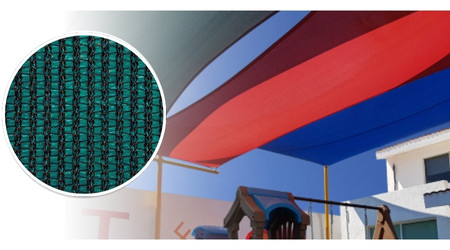 Rollo de malla sombra arquitectonica 95% color verde de 4 m