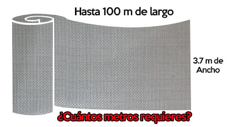 100 m Malla sombra Malla sombra por metro al 50%