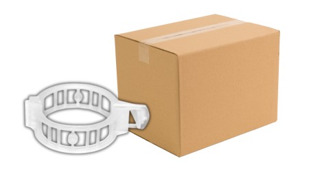 Caja de 10,000 anillos de tutoreo para tomate y otros cultivos color transparente