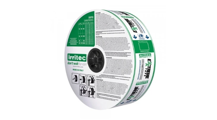 Rollo de Cinta de Riego IRRITEC Cal 6000/Goteros 20 cm/17 mm/1 LPH a 0.55 bar/3048 m de Largo