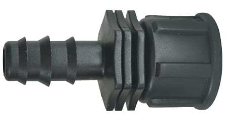 Adaptador hembra, conector, unión, acoplamiento, empalme, pieza de conexión, conector de poliducto, adaptador de manguera, pieza de enlace, conexión de 3/4 pulgada, adaptador de reducción, acoplamiento de 20 mm, pieza de transición, accesorio de riego, conector de manguera, Conexión Hembra de Manguera o Poliducto de 20 mm a 3/4 pulgada, Adaptador hembra de polietileno 20 mm a 3/4 pulgada, Acople de riego hembra 20 mm x 3/4"
