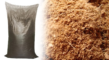 Costal de 100 litros de fibra de coco 50% fibra 50% polvillo