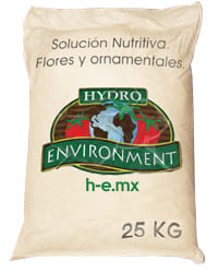 Solución Nutritiva para flores fertilizante hidropónico sales hidroponicas alimento para flores nutriente abono hidropónico por costal o saco de 25 kilos