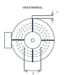 diagrama vista frontal calefactor 250000 btu