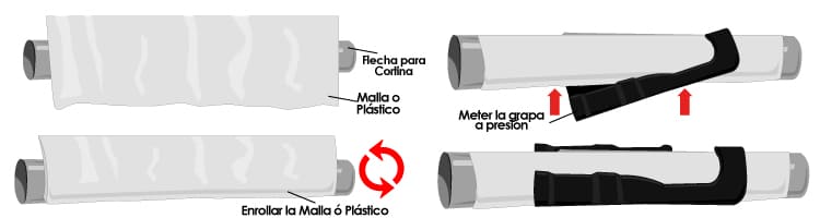 Piezas Flecha para Cortina