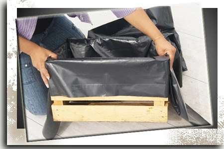 acomodo de bolsa negra en huacal, Maceta para hidroponía casera