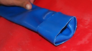 Manguera lay flat para riego cerrada 
