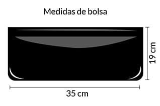 Medida de bolsa saco o alforja geotextil 4 bolsas