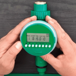 Temporizador de riego para cultivos en casa 