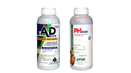 AD300 y PH1000 coadyuvantes para aplicar insecticida a las plantas