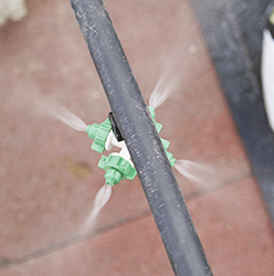 Riego agrícola por nebulización 