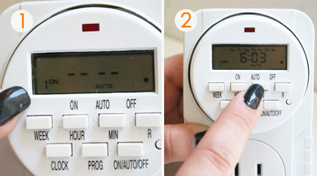 Encendido automático o manual en el temporizador de 8 eventos