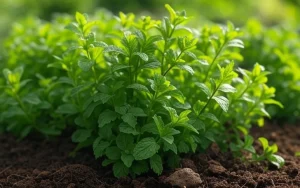 Cultivo de hierbabuena en suelo