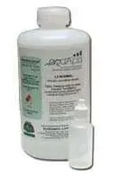 solución de ácido clorhídrico para bajar el pH y de solución de hidróxido de sodio para elevarlo.